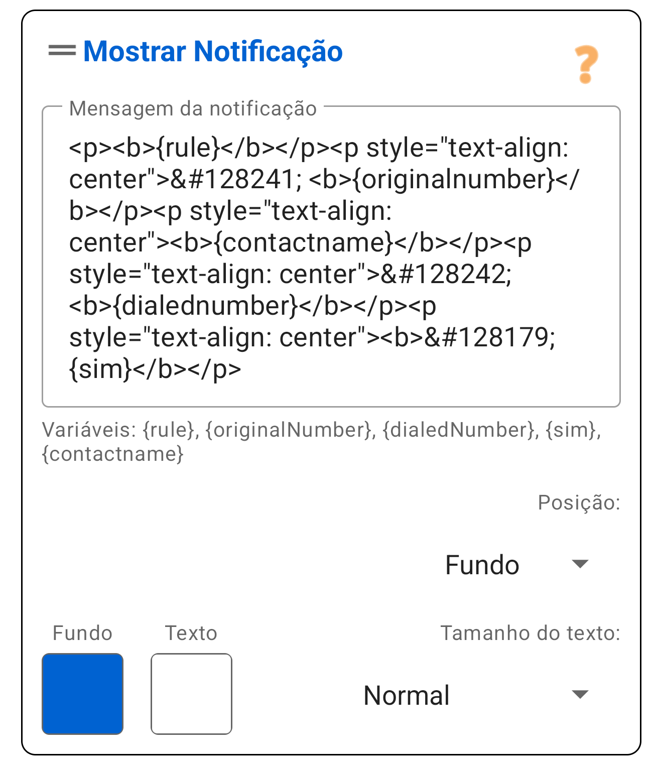 Notificação (Padrão)