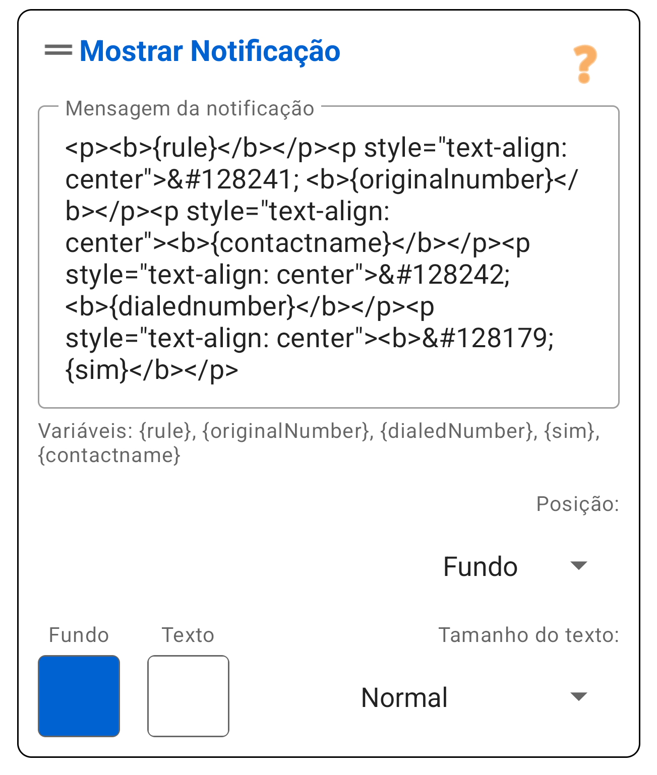 Notificação (Padrão)
