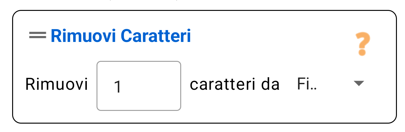Rimuovi Caratteri (Inizio/Fine)