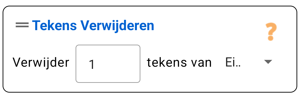 Tekens Wissen (Begin/Eind)