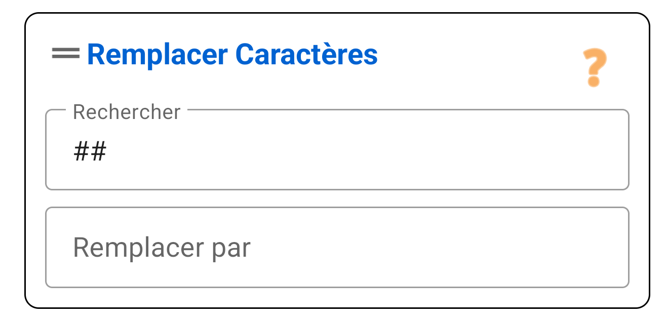 Remplacer Caractères