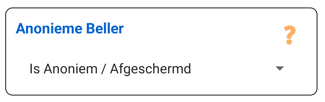 Anonieme Beller