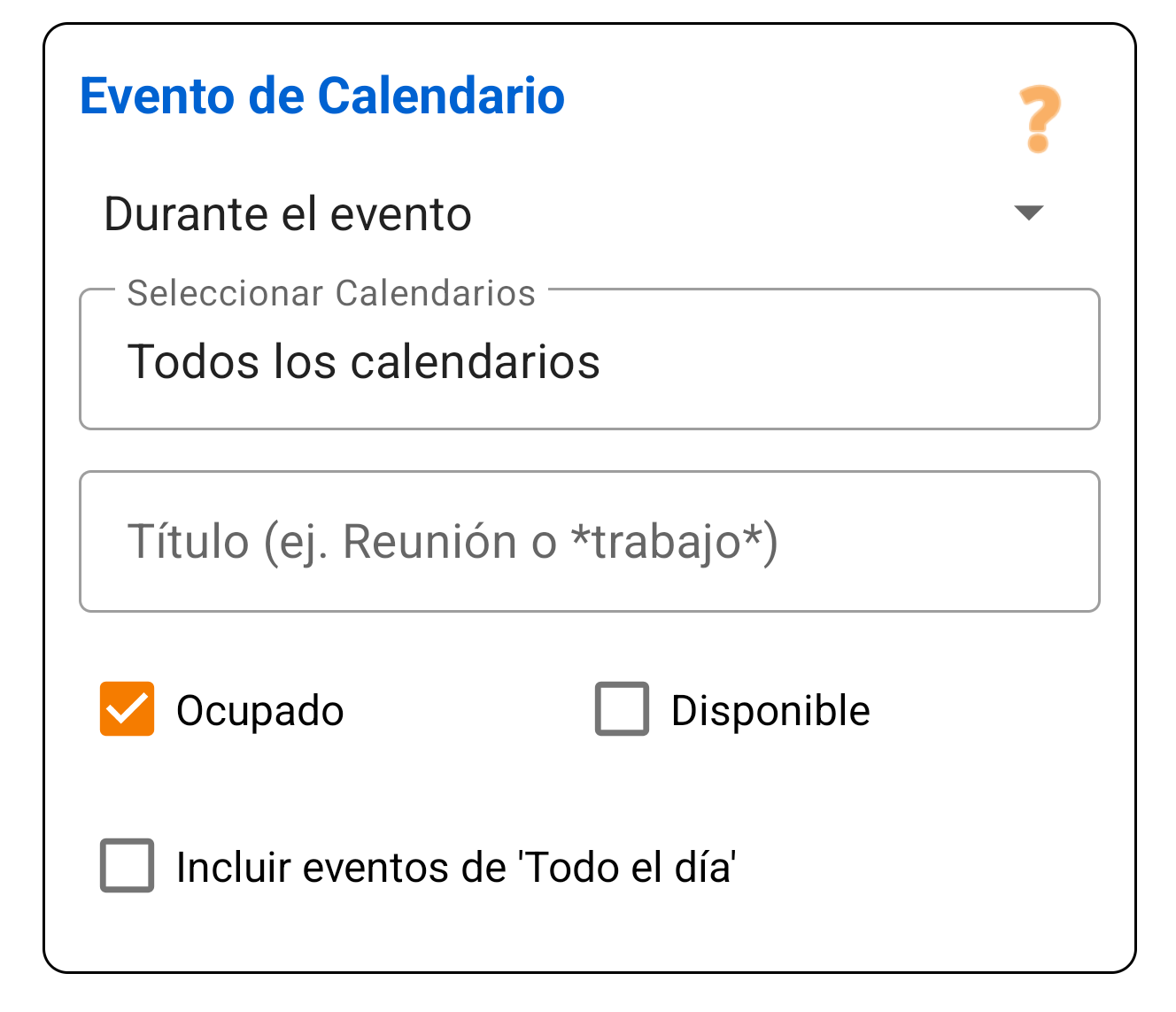 Evento de Calendario