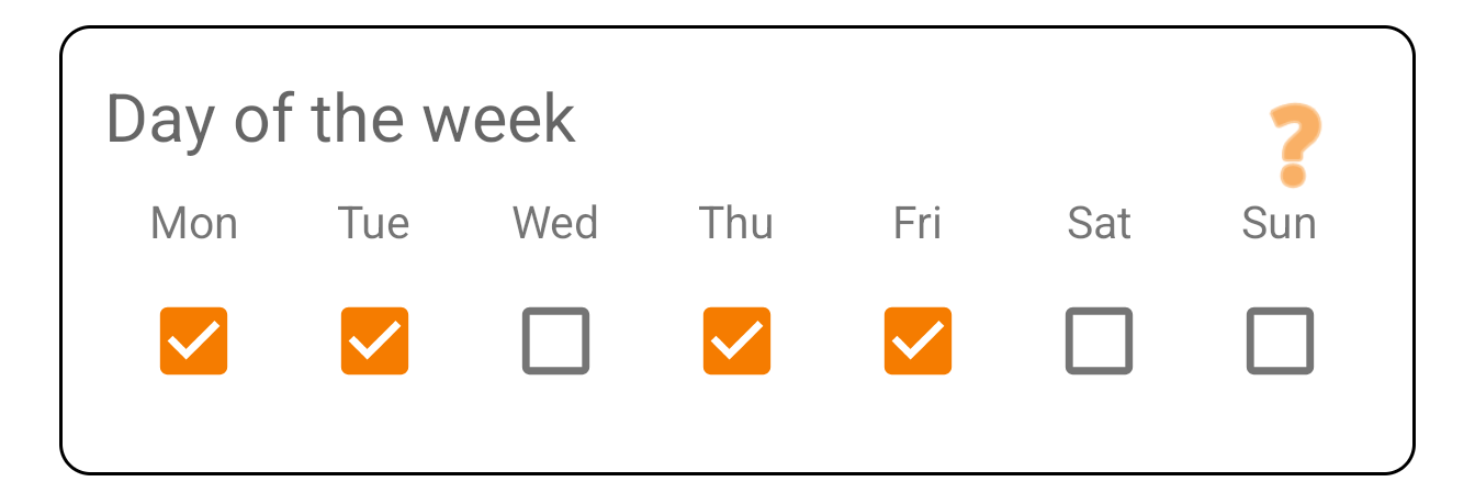 Days of week condition screenshot
