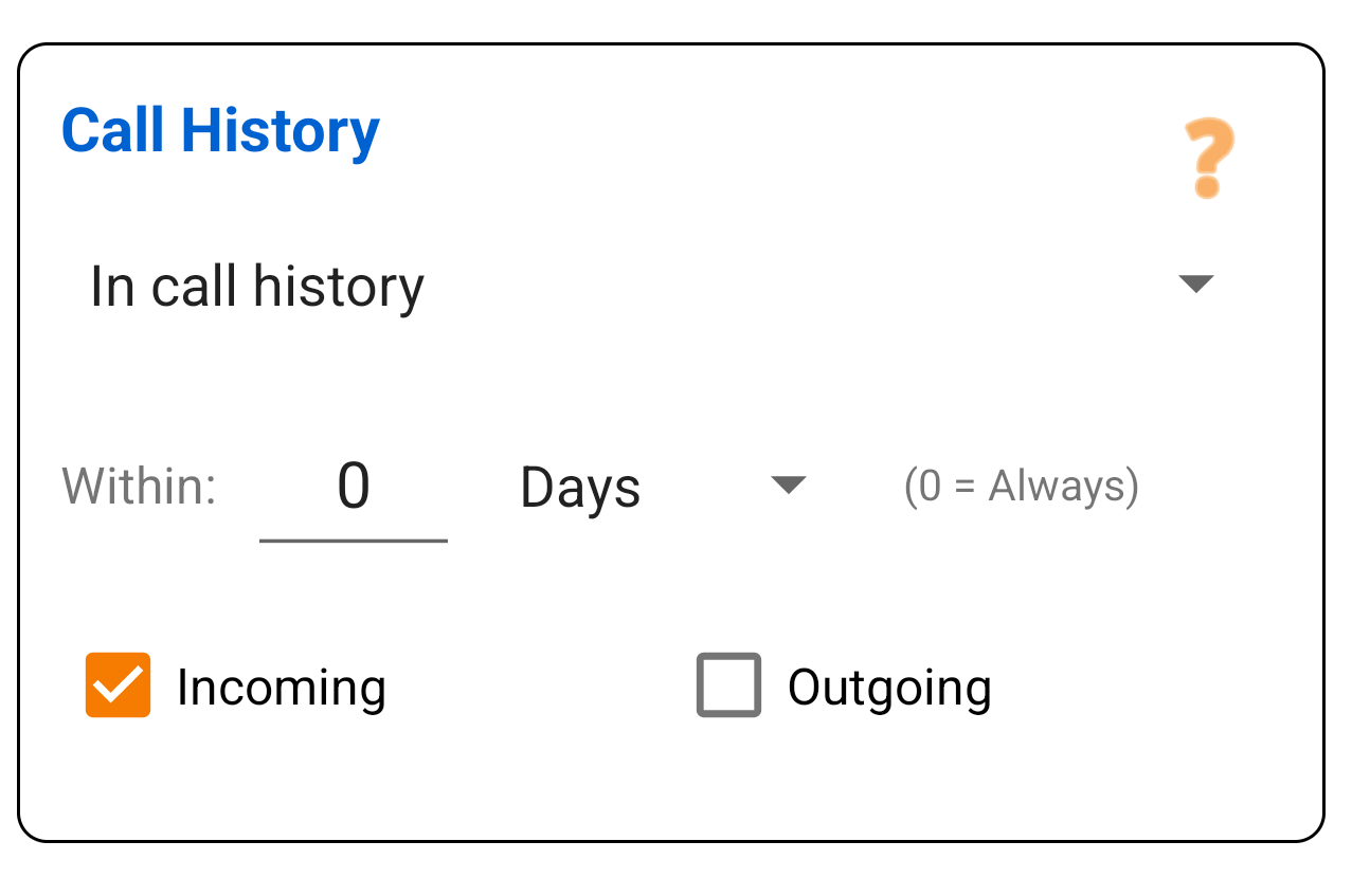 इनकमिंग इतिहास