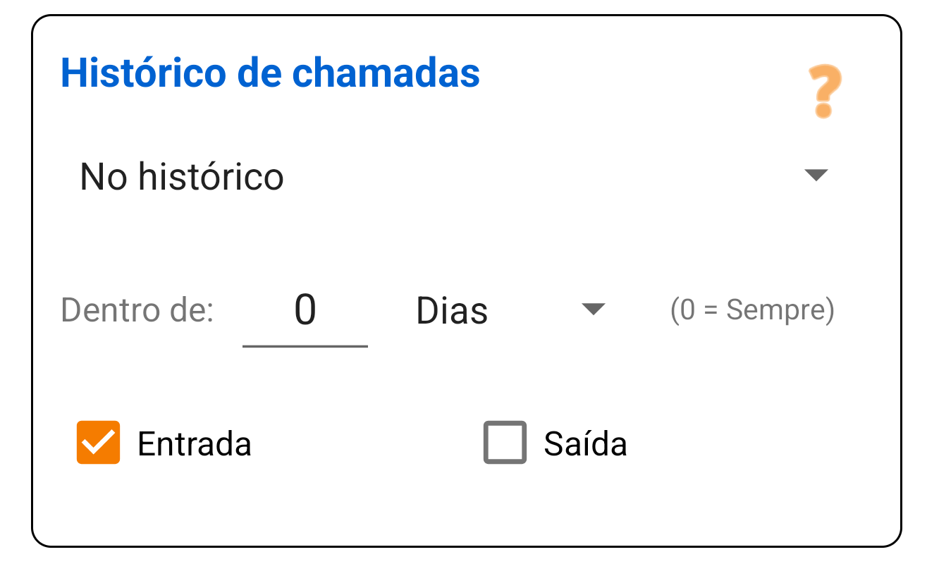 Histórico de Entrada