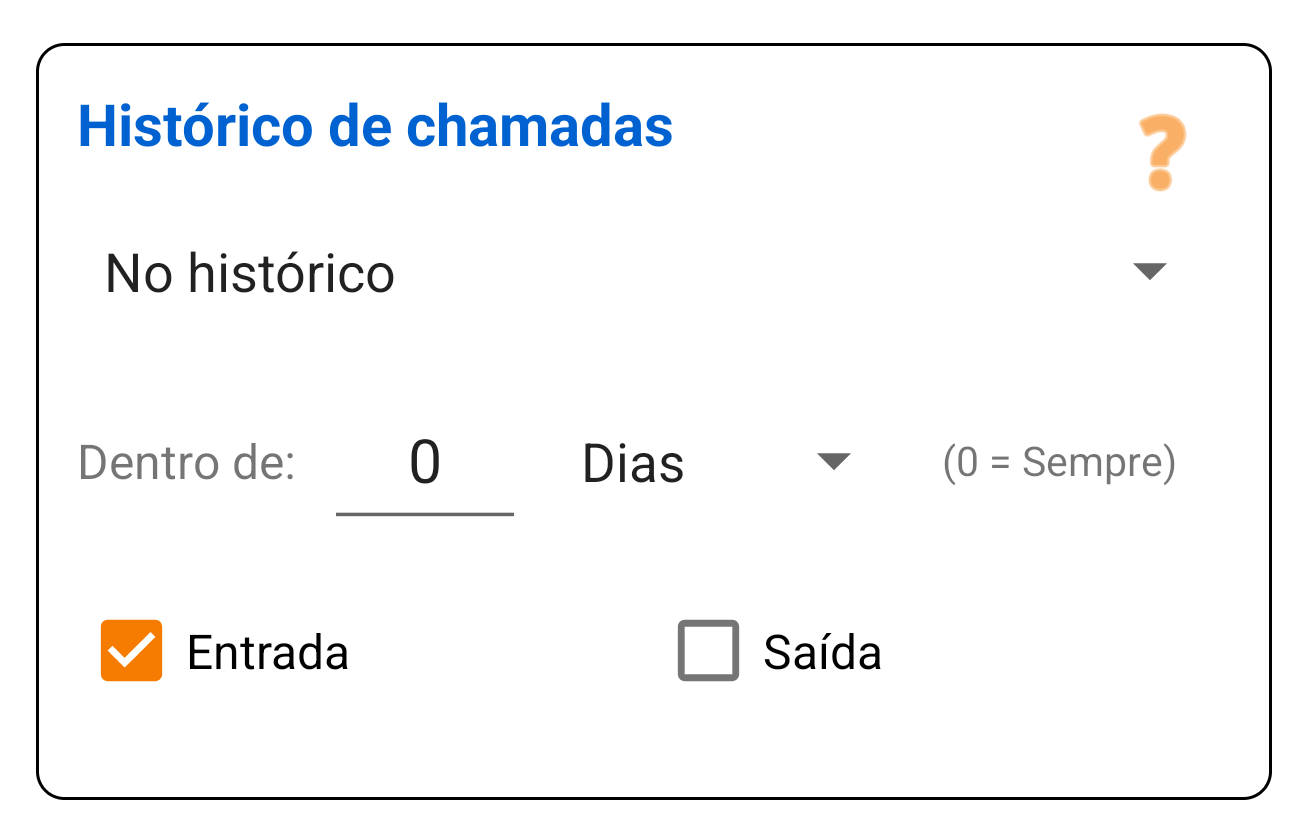 Histórico de Entrada