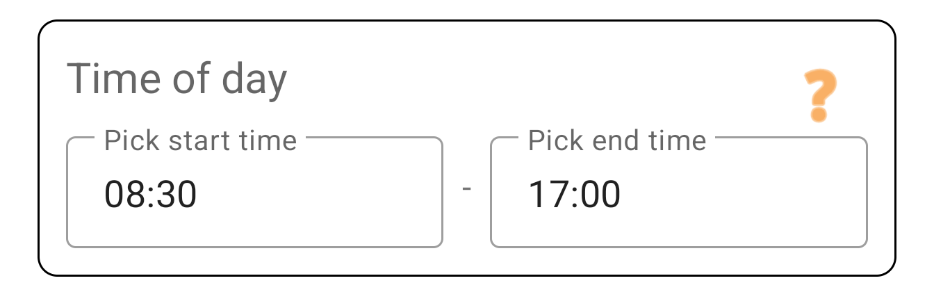 Time of day condition screenshot