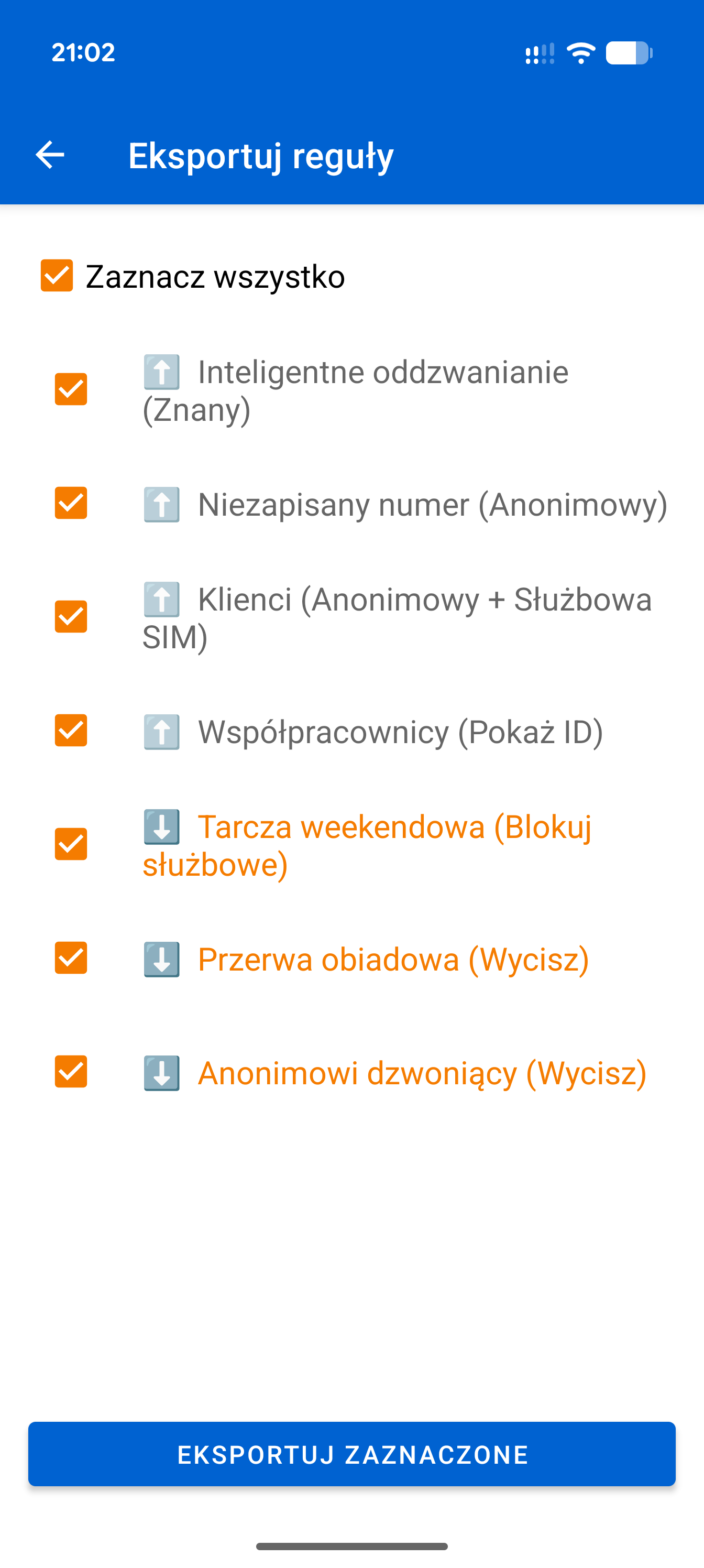 Kopia zapasowa i Udostępnianie