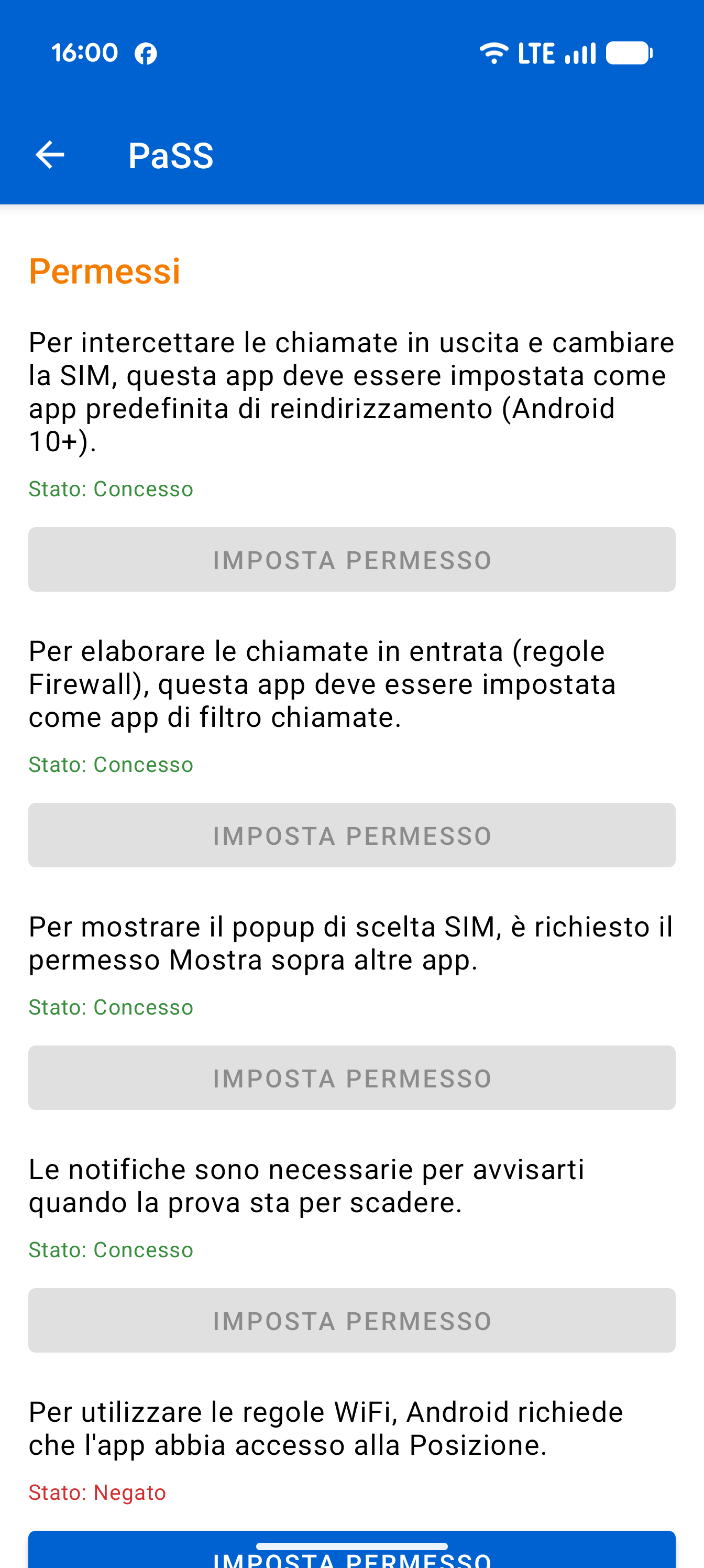 Settings Permissions