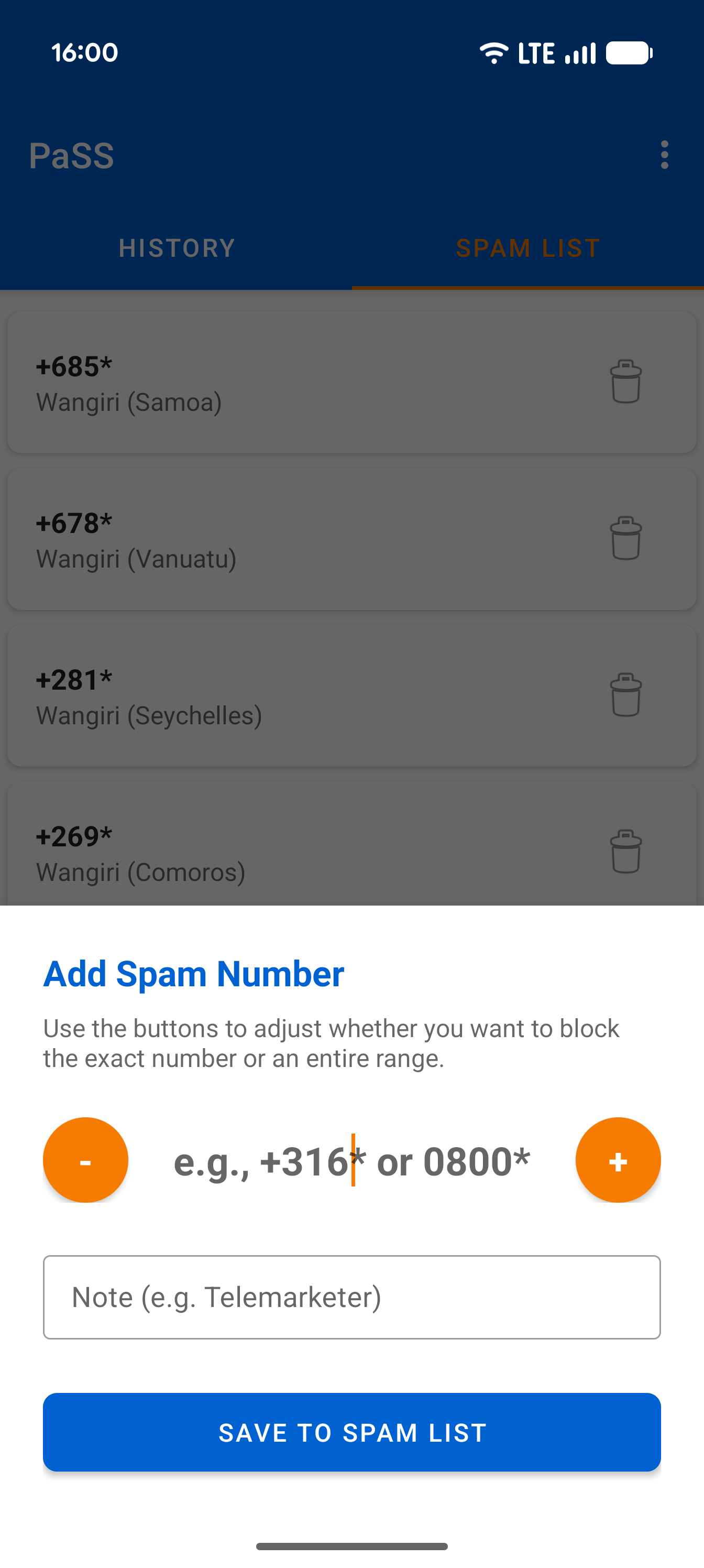 Add Spam Wildcard