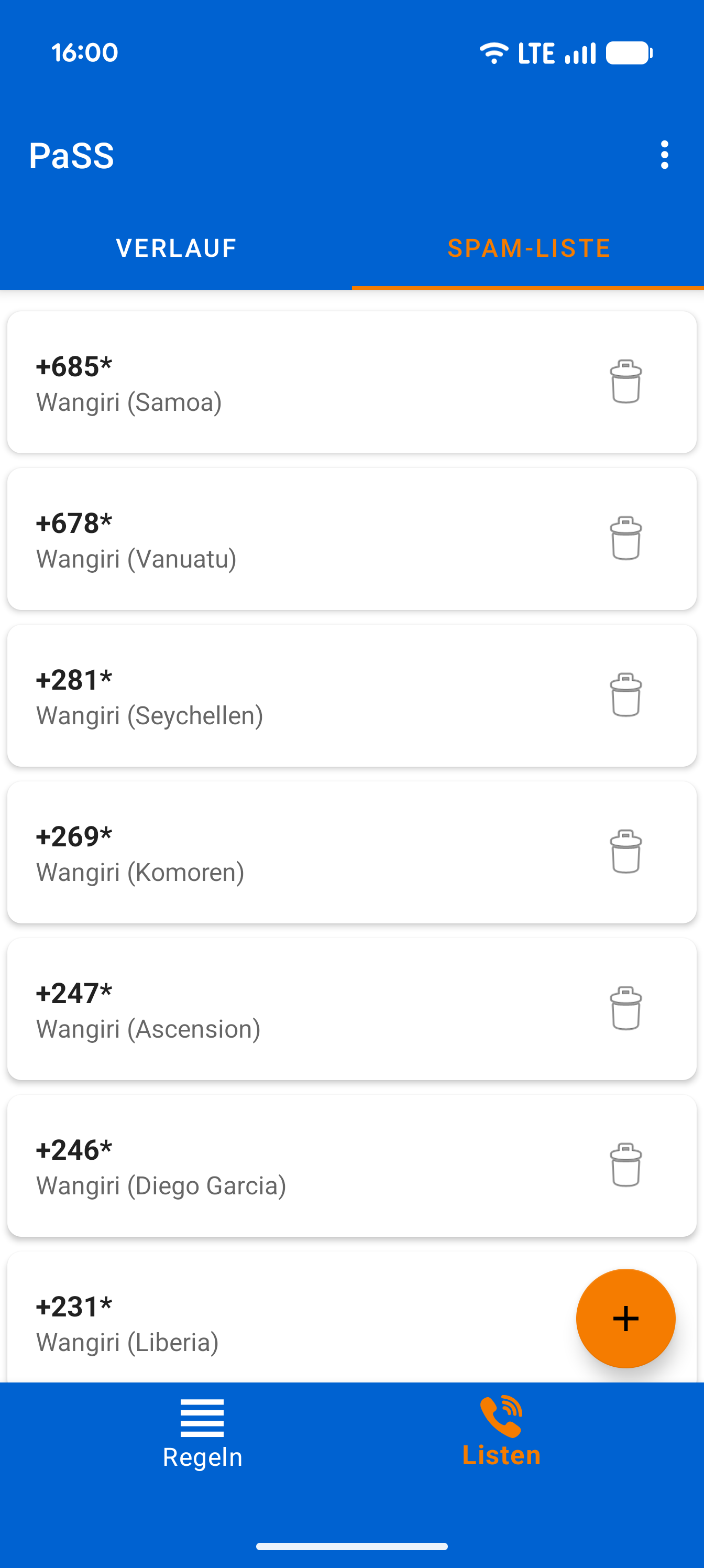 Spam List