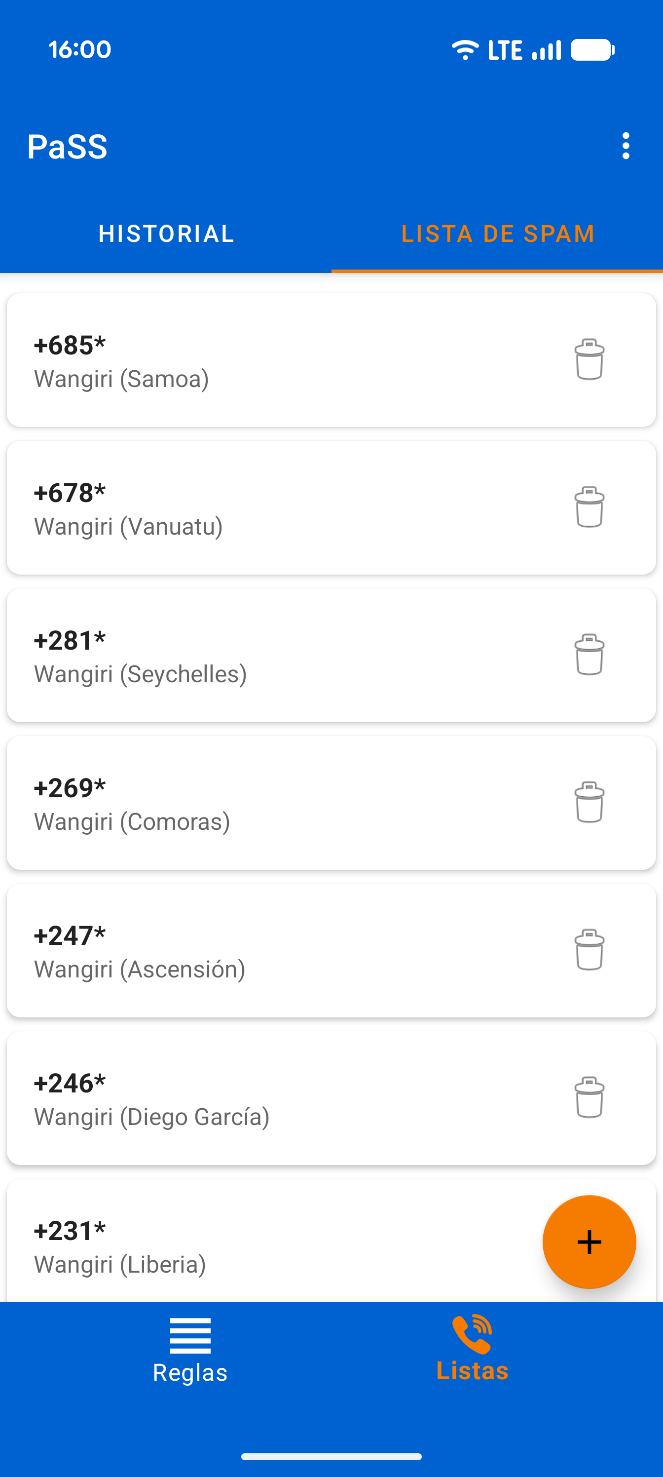 Spam List