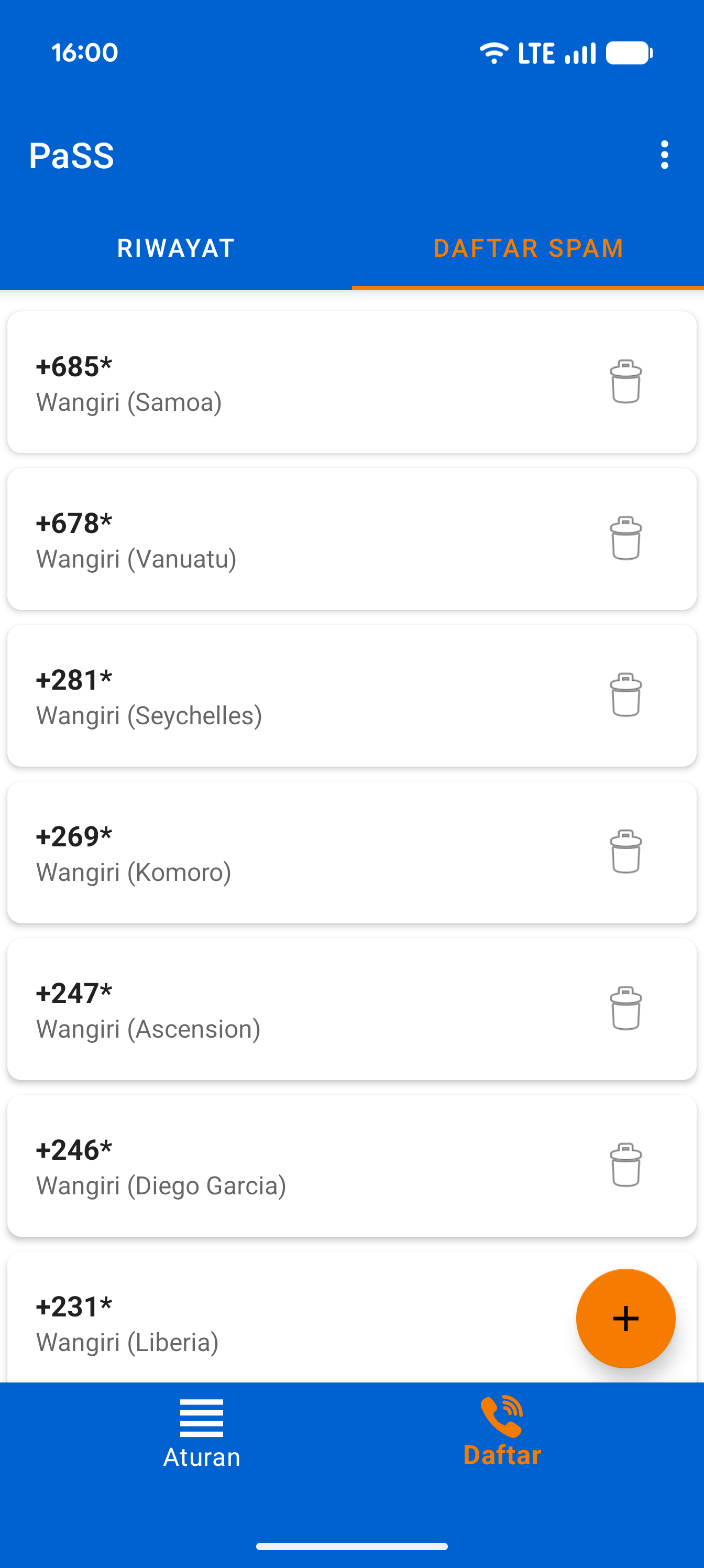 Spam List