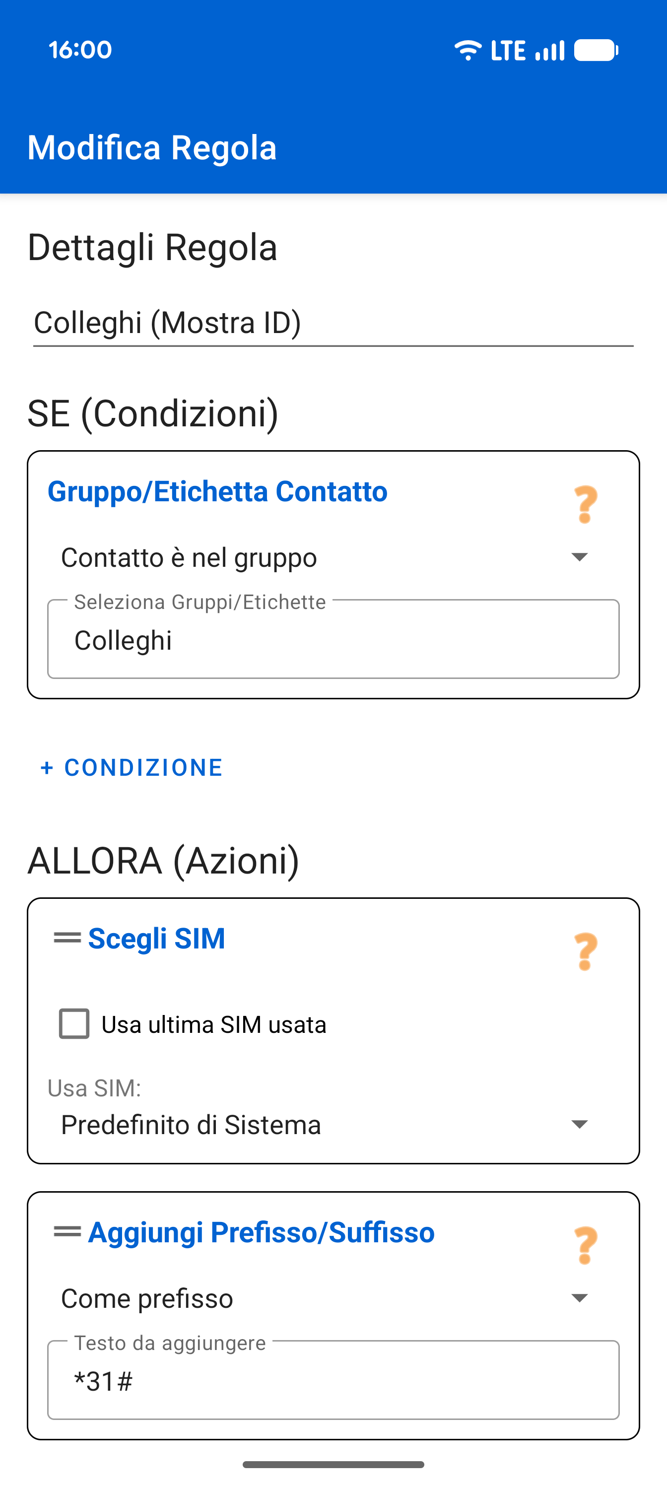 L'Editor di Regole